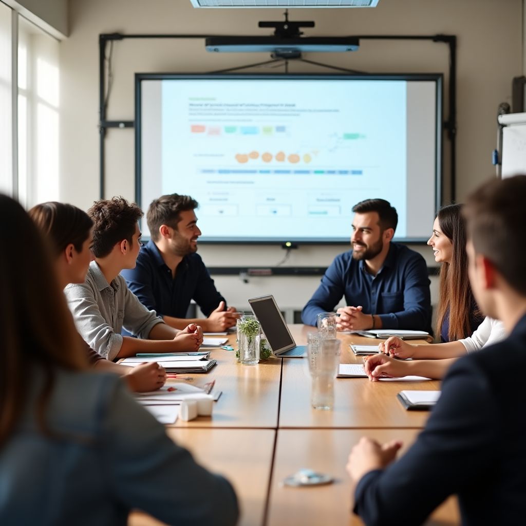 Equipo trabajo reunión planificación programas
